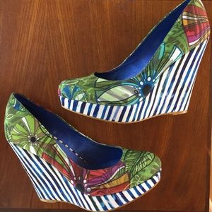 Desigual Print Wedges